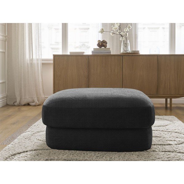 Juodos spalvos taburetė iš šenilinio audinio Leonore – Bobochic Paris-image-3