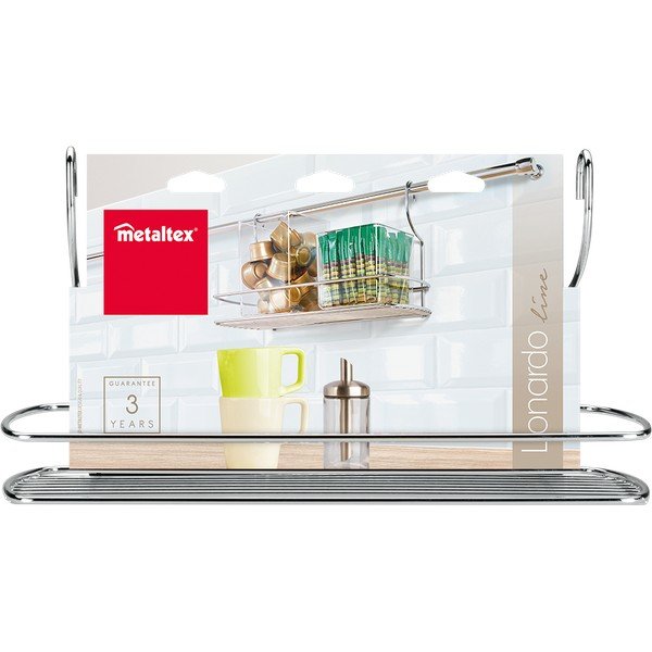 Pakabinama iš chromuoto plieno papildoma virtuvės lentyna Lonardo – Metaltex-image-3