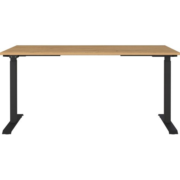 Reguliuojamas aukštis/elektra reguliuojamas aukštis rašomasis stalas su ąžuolo dekoro stalviršiu 80x160 cm Agenda – Germania-image-3