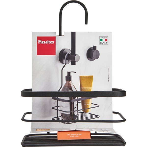 Juoda pakabinama vonios lentyna Metaltex Origin-image-3