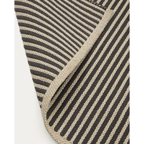 Lauko kilimas juodos spalvos/smėlio spalvos 160x230 cm Satanca – Kave Home-image-2