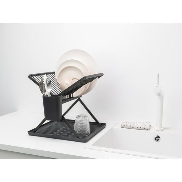 Iš metalo dviejų aukštų kiaurasamtis tamsiai pilkos spalvos 37x33 cm – Brabantia-image-2