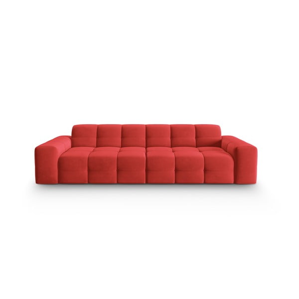 Raudona aksominė sofa 255 cm Kendal - Micadoni Home
