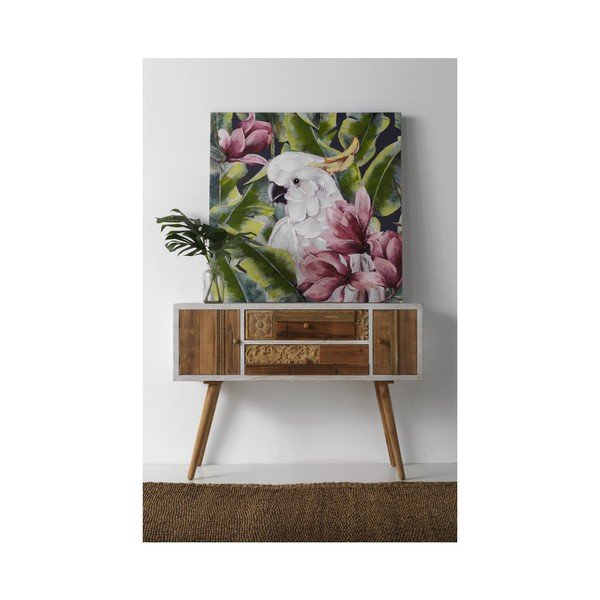 Sienų tapyba ant drobės "Žąsys", modernus stilius "Cockatoo Cubico", 100 x 100 cm-image-1