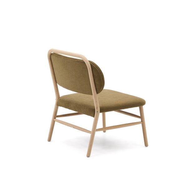 Žalios spalvos iš šenilinio audinio krėslas Helda – Kave Home-image-4