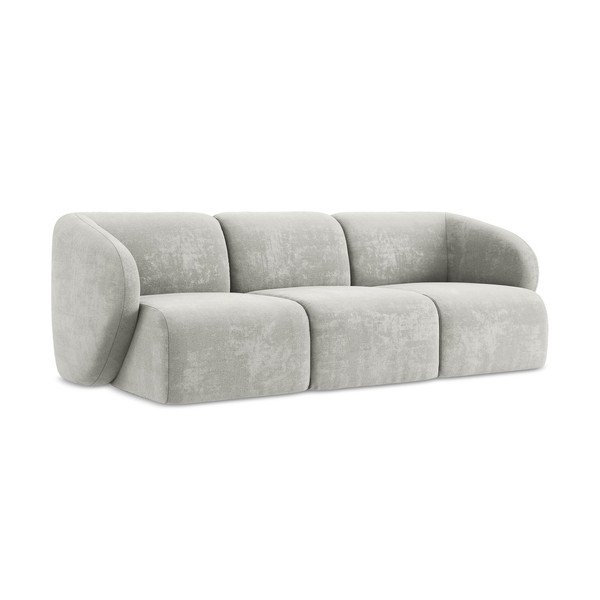 Šviesiai pilkos spalvos sofa iš šenilinio audinio 244 cm Lani – Makamii-image-1