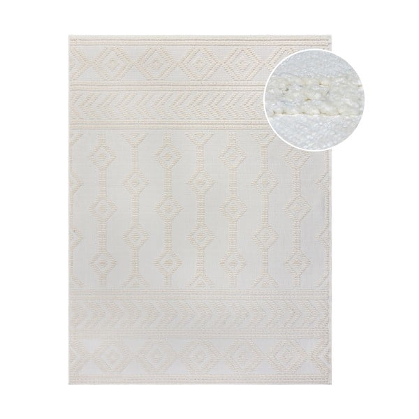 Iš šenilino kilimas kreminės spalvos 160x240 cm Shyla – Flair Rugs