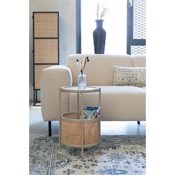 Apvalios formos šoninis stalas ø 30 cm Makoto – White Label-image-1