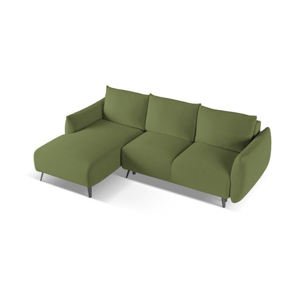Žalios spalvos kampinė sofa (su kairiuoju kampu) Malie – Makamii-image-4