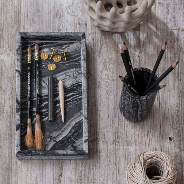 Iš marmuro dekoratyvinis padėklas 16x31 cm Marble – Mette Ditmer Denmark-image-3