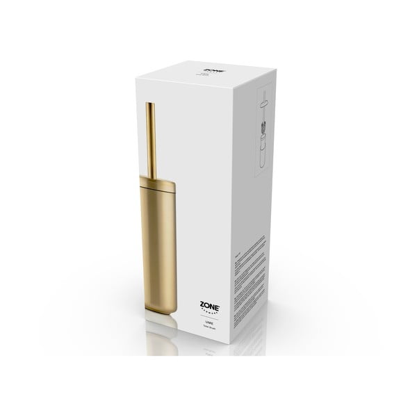 Žalvario spalvos iš nerūdijančio plieno tualeto šepetys Ume Brass – Zone-image-3