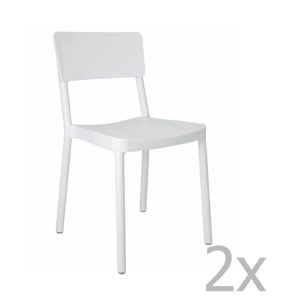 2 baltų sodo kėdžių rinkinys "Resol Lisboa