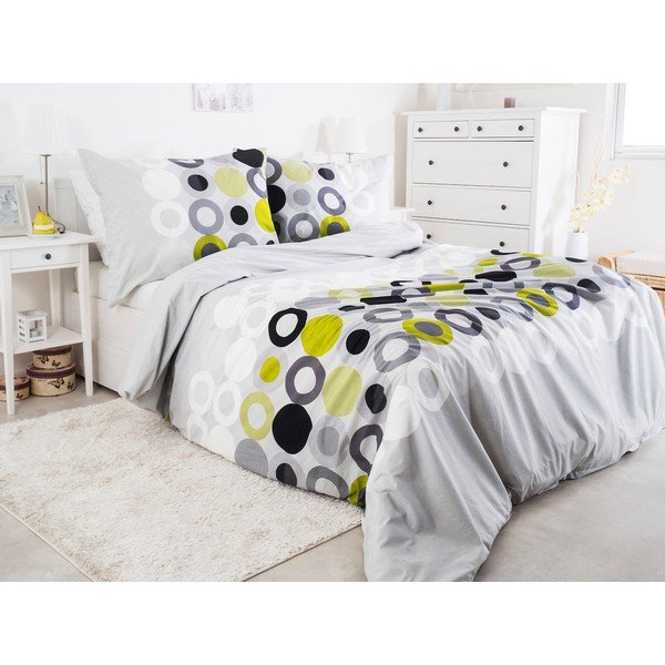 Viengulė patalynė šviesiai pilkos spalvos iš banguotos tekstūros 140x200 cm Top Class – B.E.S.-image-1