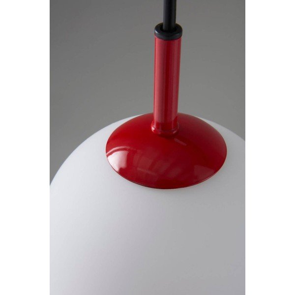 Raudonos spalvos/baltos spalvos iš stiklo kabantis šviestuvas ø 13 cm Ekman – Jotex-image-3