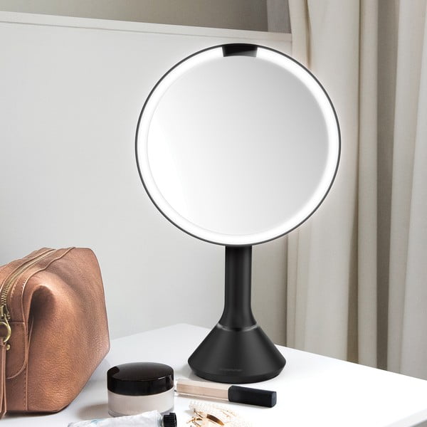 Kosmetinis veidrodis (5x) su apšvietimu/didinantis ø 20 cm Sensor – simplehuman-image-1