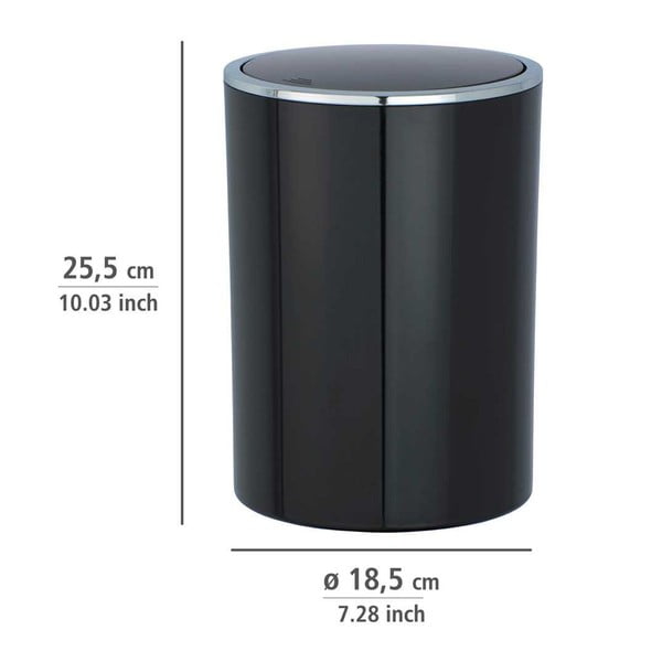 Juoda vonios kambario šiukšliadėžė Wenko Inca-image-1