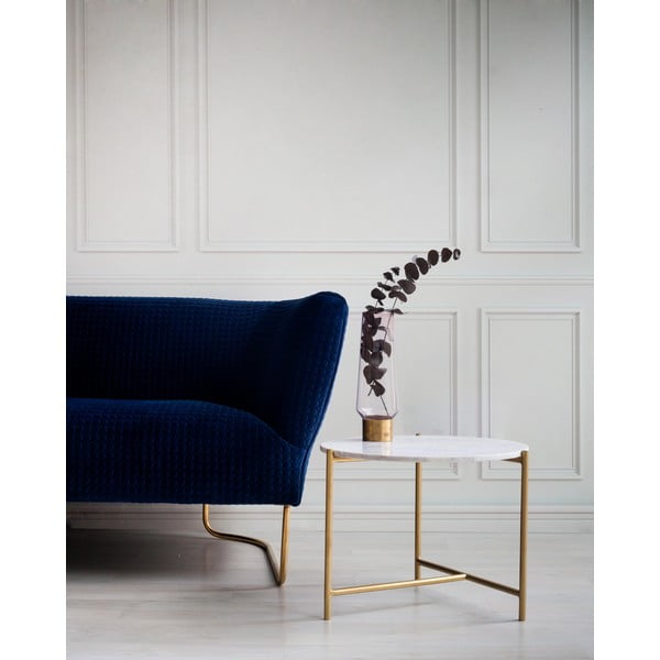 Balto marmuro apvalus kavos staliukas ø 50 cm Morgans - Really Nice Things-image-1