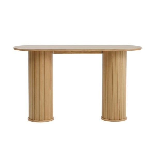 Natūralios spalvos konsolinis staliukas 40x130 cm Nola – Unique Furniture