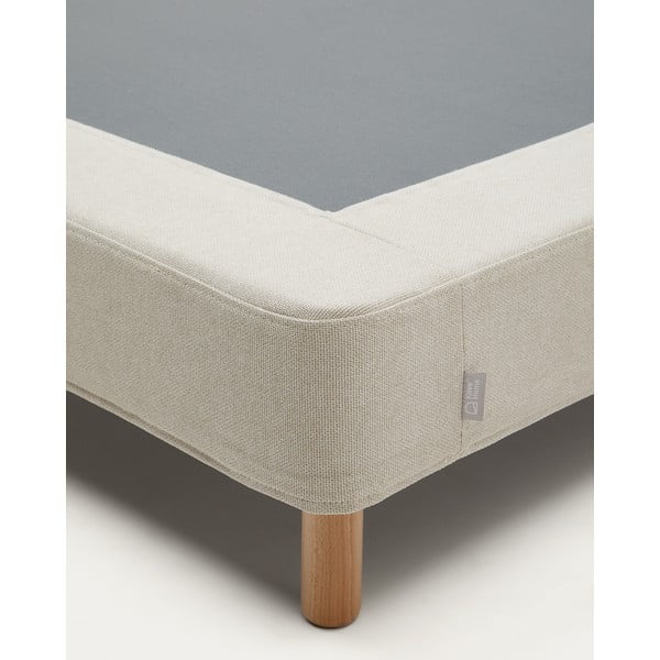 Viengulė lova smėlio spalvos audiniu dengta 90x200 cm Ofelia – Kave Home-image-2