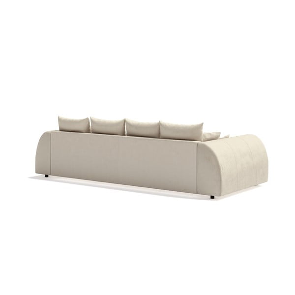 Kreminės spalvos iš kordinio velveto sofa 310 cm Vanessa – Ropez-image-2