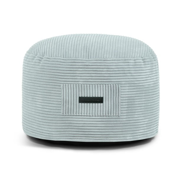 Mėtų spalvos iš kordinio velveto pufas Om 60 – SLOWDOWN