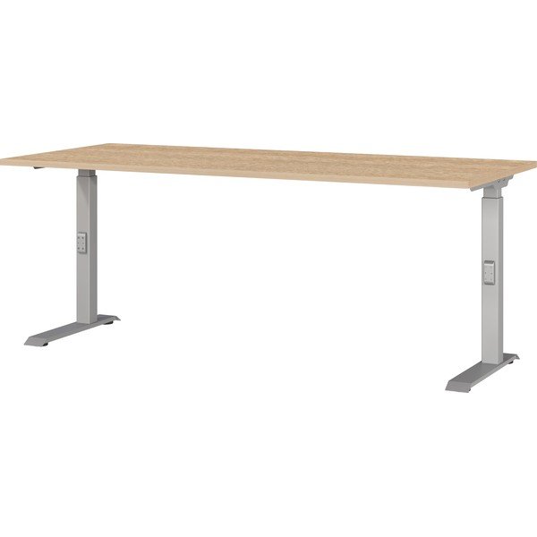 Reguliuojamas darbo stalas su ąžuolo dekoro stalviršiu 80x180 cm Downey – Germania