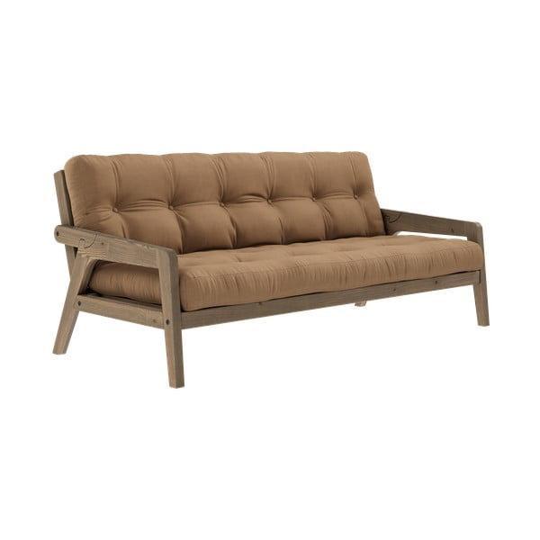 Rudos spalvos sofa lova 204 cm Grab - Karup Design-image-3