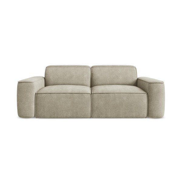 Smėlio spalvos iš šenilinio audinio sofa 204 cm Omao – Makamii