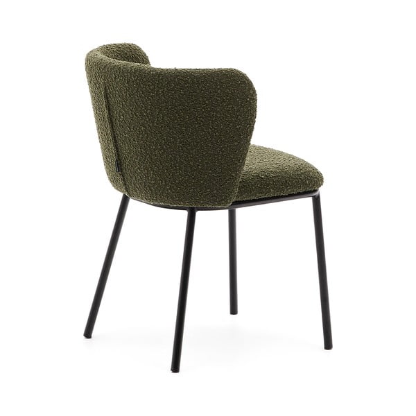 Žalios spalvos iš audinio valgomojo kėdė Ciselia – Kave Home-image-3