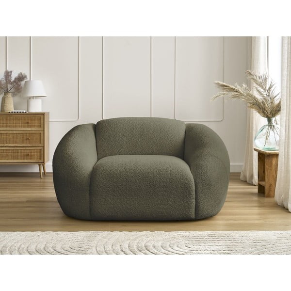 Iš boucle krėslas žalios spalvos Tina – Bobochic Paris-image-3