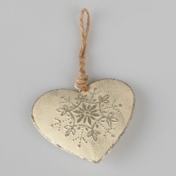 Širdies formos metalinė pakabinama dekoracija Dakls Snowing
