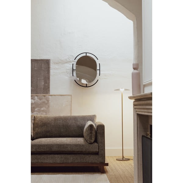 Pilkos spalvos/auksinės spalvos pastatomas šviestuvas LED su pritemdymo funkcija (aukštis 132 cm) su stiklo gaubtu Float – Zuiver-image-1