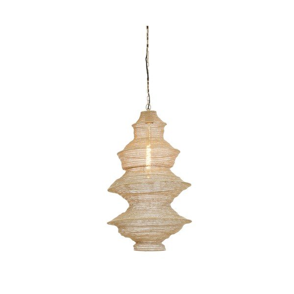 Smėlio spalvos iš metalo kabantis šviestuvas Nakisha – Light & Living-image-2