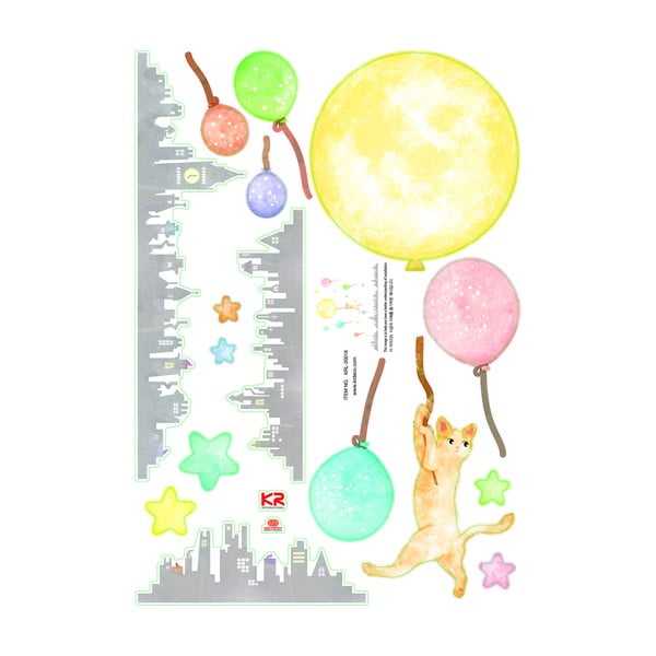 Šviečiantis lipdukas Fanastick katė ir mėnulis-image-4