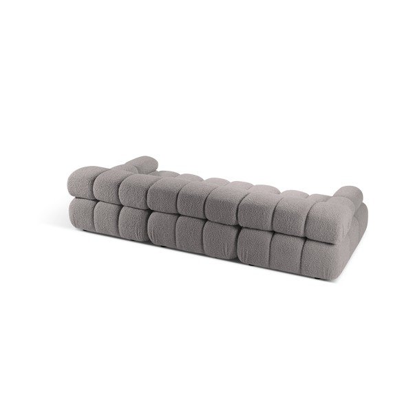 Iš boucle sofa šviesiai pilkos spalvos 282 cm Bellis – Micadoni Home-image-4