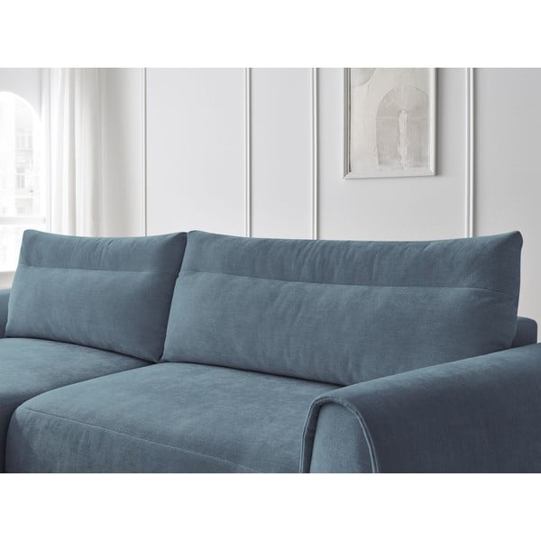 Kampinė sofa mėlynos spalvos Aden – Bobochic Paris-image-1