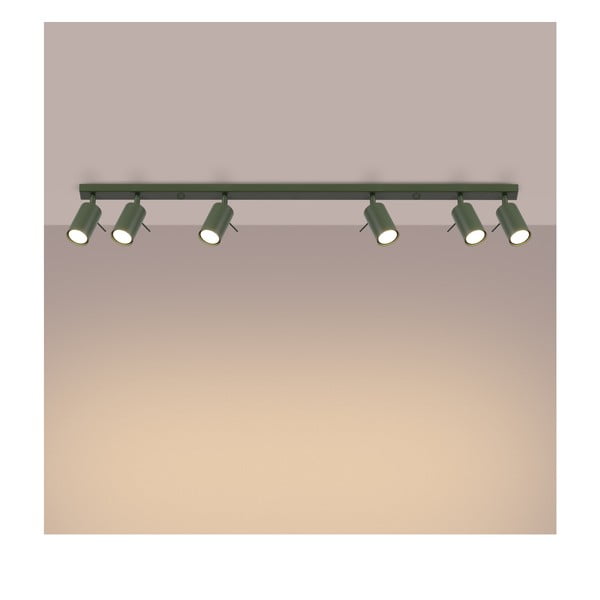 Žalios spalvos taškinis šviestuvas 6x117 cm Etna – Sollux-image-4