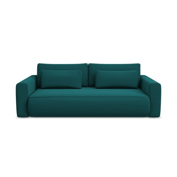 Turkio spalvos iš velveto sulankstoma/su sandėliavimo vieta sofa 238 cm Kapua – Makamii