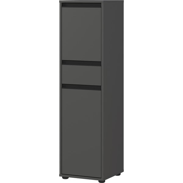 Aukšta/siaura vonios daiktadėžė antracito spalvos 33x121 cm Lemont – Germania-image-2