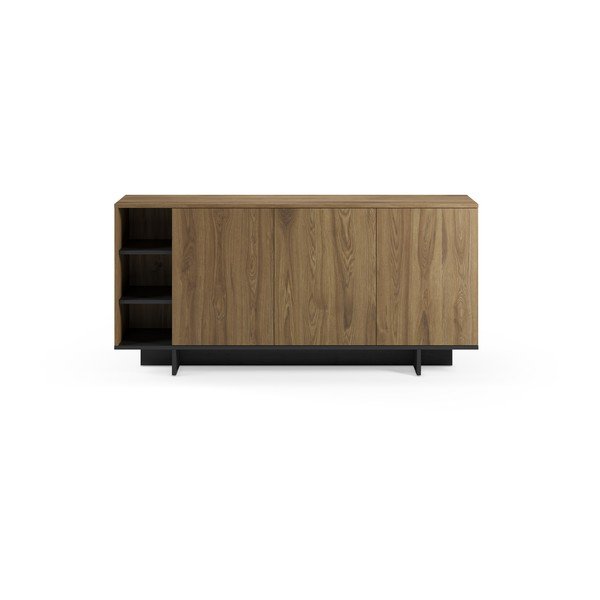 Juodos spalvos/natūralios spalvos spintelė iš ąžuolo 170x80x40 cm Cequoia – Marckeric