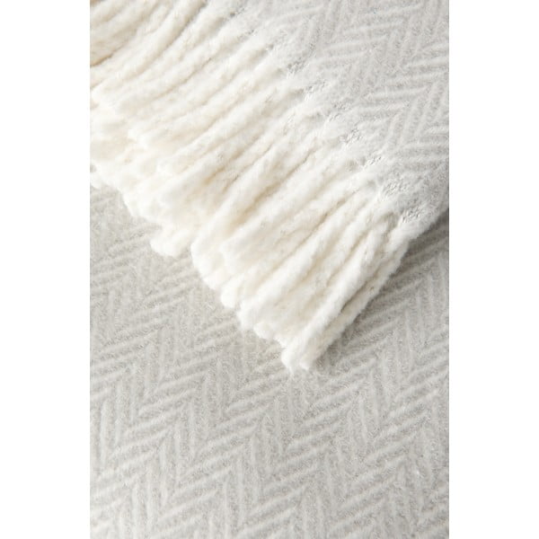 Šviesiai pilkas pledas su medvilne Euromant Skyline, 140 x 160 cm-image-2