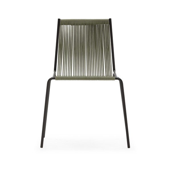 Žalios spalvos iš metalo galima dėti viena ant kitos valgomojo kėdės 2 vnt. Emily – Marckeric-image-3