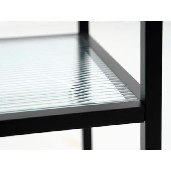 Vežimėlis ant ratukų iš stiko 42x70 cm Bronco – Unique Furniture-image-4