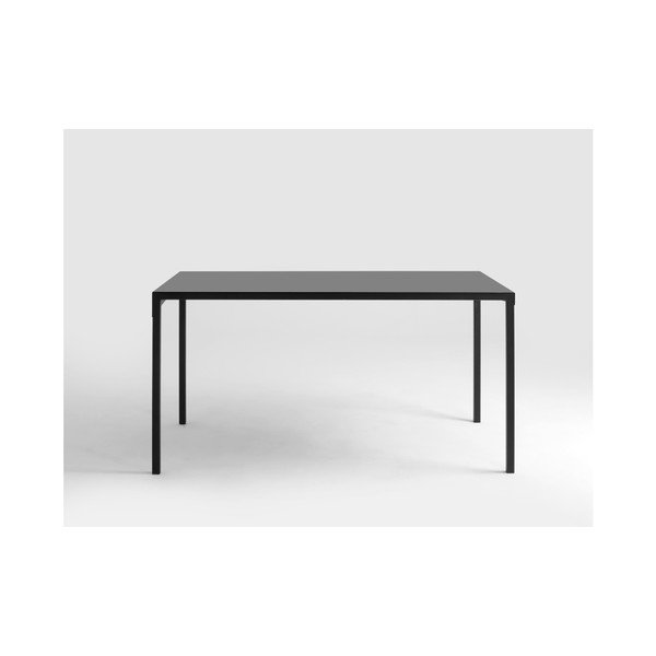 Juodos spalvos metalinis valgomojo stalas CustomForm Obroos, 140 x 80 cm-image-3