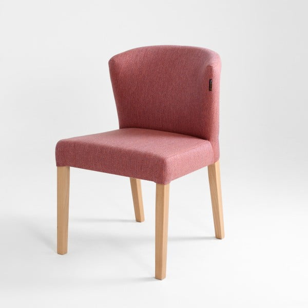 Rožinė kėdė su natūraliomis kojomis Individualizuotos formos Harvardas