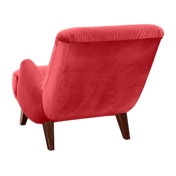 Raudonas krėslas su rudomis kojomis Max Winzer Brandford Suede-image-2