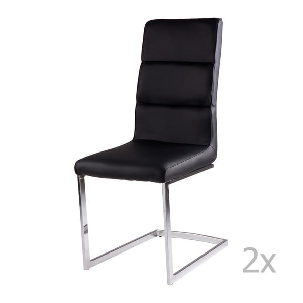 2 juodų valgomojo kėdžių rinkinys "sømcasa Camile