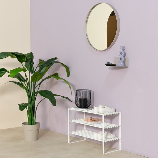 Baltos spalvos iš metalo spintelė batams 70x49x29 cm Rex – Spinder Design-image-1