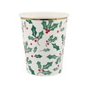 Iš popieriaus vienkartiniai puodeliai 8 vnt. Holly Pattern – Meri Meri