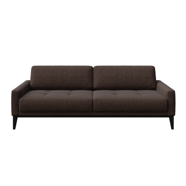 Rudos spalvos sofa MESONICA Musso Tufted, 210 cm
